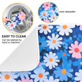 thumbnail image 2 of Yayeee Dish Drying Mat for Kitchen Counter 18"x24" Microfiber Absorbent Pad, Blue Daisy, 2 of 7
