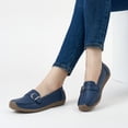 thumbnail image 6 of Ecetana Women's Leather Loafers Classic Slip-On Dress Flats Comfort Office Shoes, 6 of 8