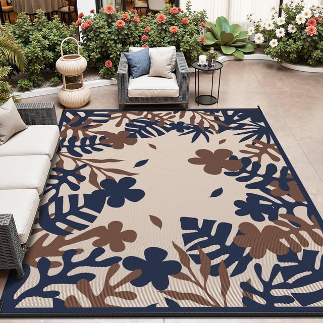Alfombra de exterior MontVoo, 244 x 305 cm, impermeable y reversible