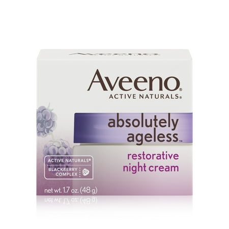 Aveeno Absolutely Ageless Restorative Facial Anti-Aging Night Cream, 1.7 Oz - Walmart.com
