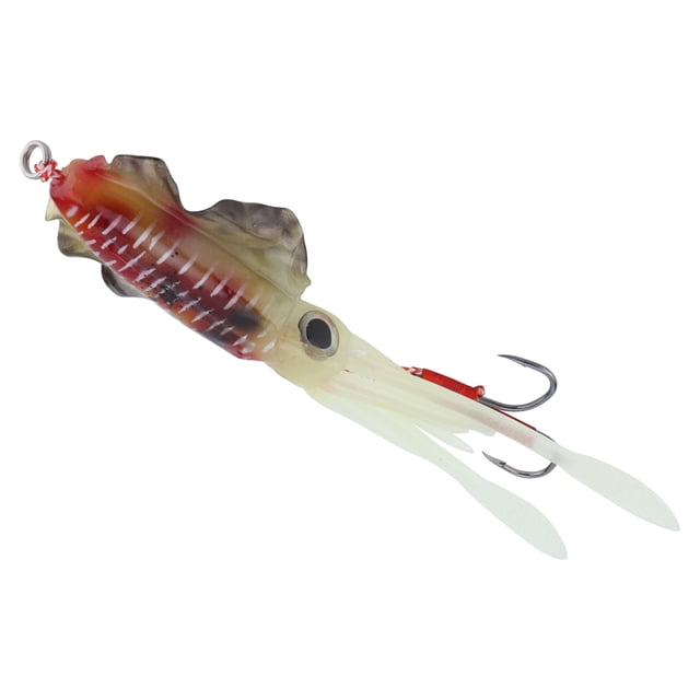 Squid Fishing Lure for Sea Fishing Simulation Iron Hook Octopus Lure Simulation BaitYellow and Red,