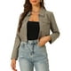 thumbnail image 1 of Chaquetas cortas INSPIRE CHIC para mujer, abrigo anorak ligero con cremallera en gris y verde militar, talla M, 1 of 5