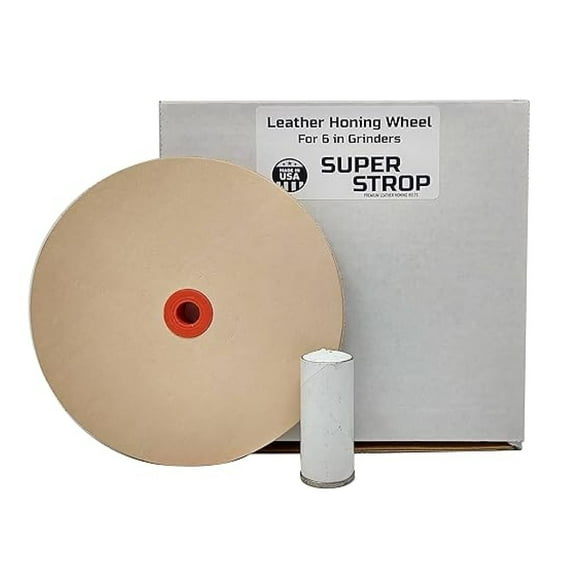 Leather Honing Wheel Fits 6 in. Grinders and Polishers