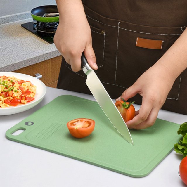 Fiudx Liquidación de ofertas flash Tabla de cortar frutas para moler ajo Tabla de cortar infalible para la cocina del hogar Complemento alimenticio para bebés Tabla de cortar frutas Tabla de cortar a