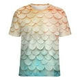 thumbnail image 5 of Mermaid Fish Scales Women's T-Shirt Short Sleeve T Shirts Tops Tee Ladies Loose T, 5 of 6