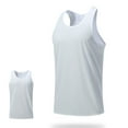 thumbnail image 5 of Mens Tank Tops UPF 50+ Quick Drying Sleeveless Athletic Shirts Gym Workout Running Beach Swim Muscle Tee Summer Clothing White, Size S, 5 of 6