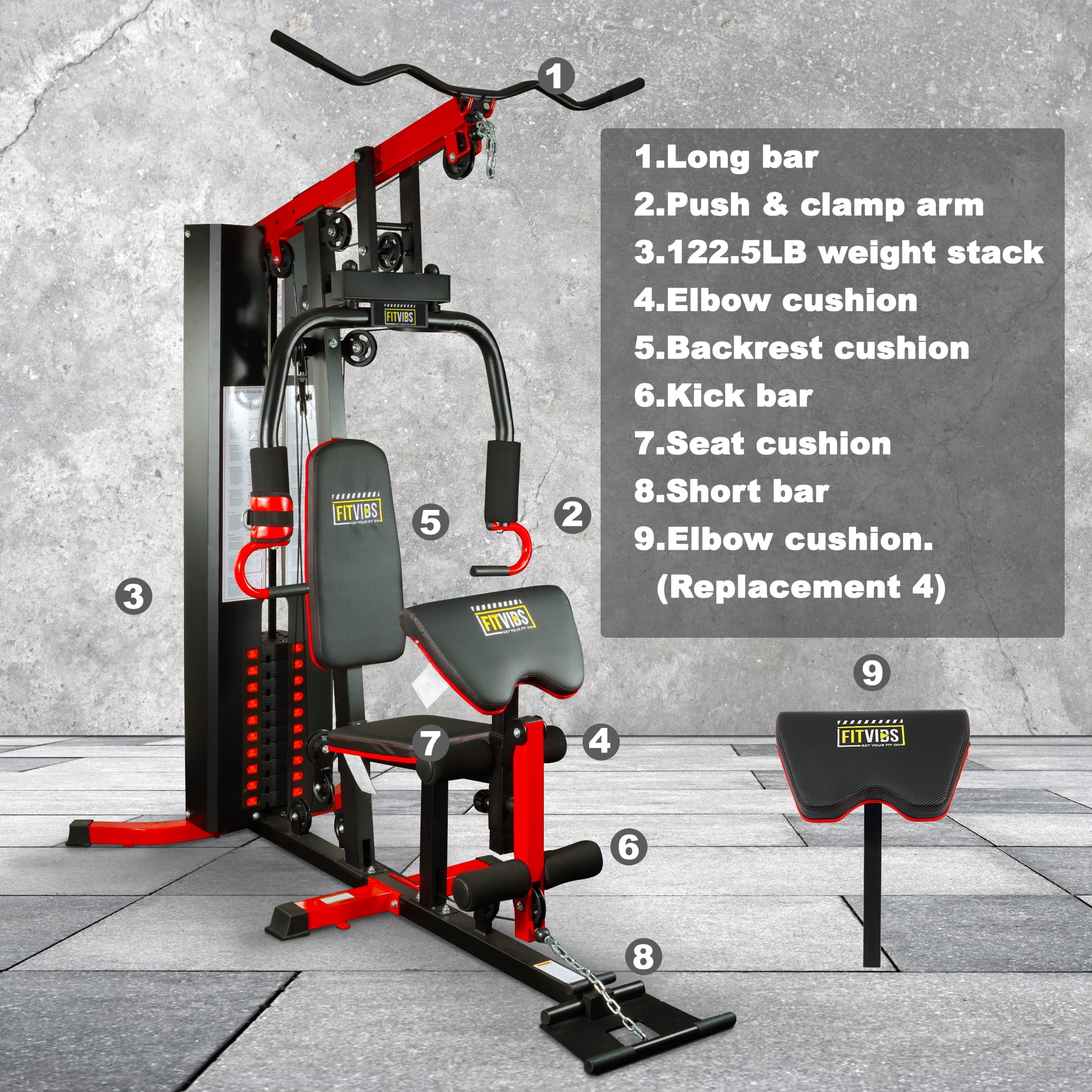 Fitvids LX760 Multifunctional Full Home Gym System Workout Station