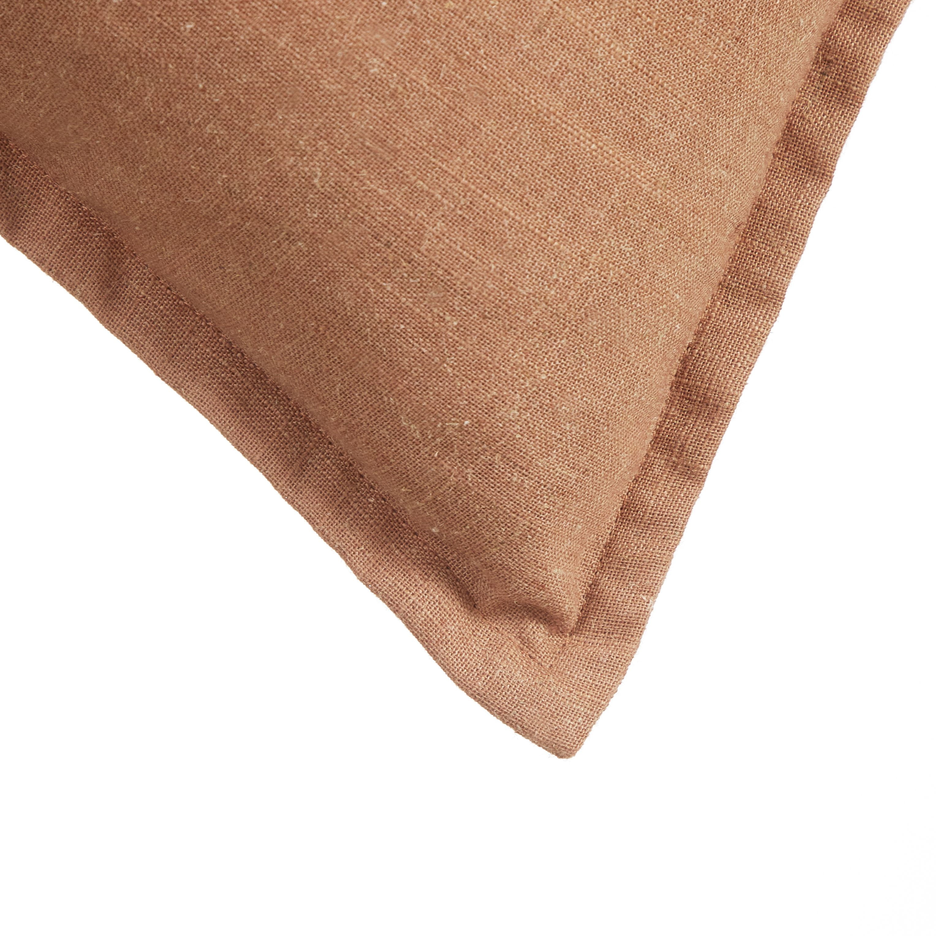 Better Homes & Gardens 2-Pack Linen Pillows, 20"x20" Terracotta Clay