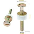 thumbnail image 4 of 2Pcs Toilet Seat Screws, Steel Toilet Seat Hinge Bolts and Nuts, Heavy Duty Toilet Seat Fastener with Plastic Nuts and Metal Washers, Toilet Hardware Replacement for Top Mount Toilet Seat Hinges, 4 of 6