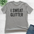 thumbnail image 2 of Kids I Sweat Glitter Shirt, Youth Kids Girl T-Shirt, Workout Shirt, Exercise Shirt, Glitter Shirt, Dark Heather Gray, X-Large, 2 of 4