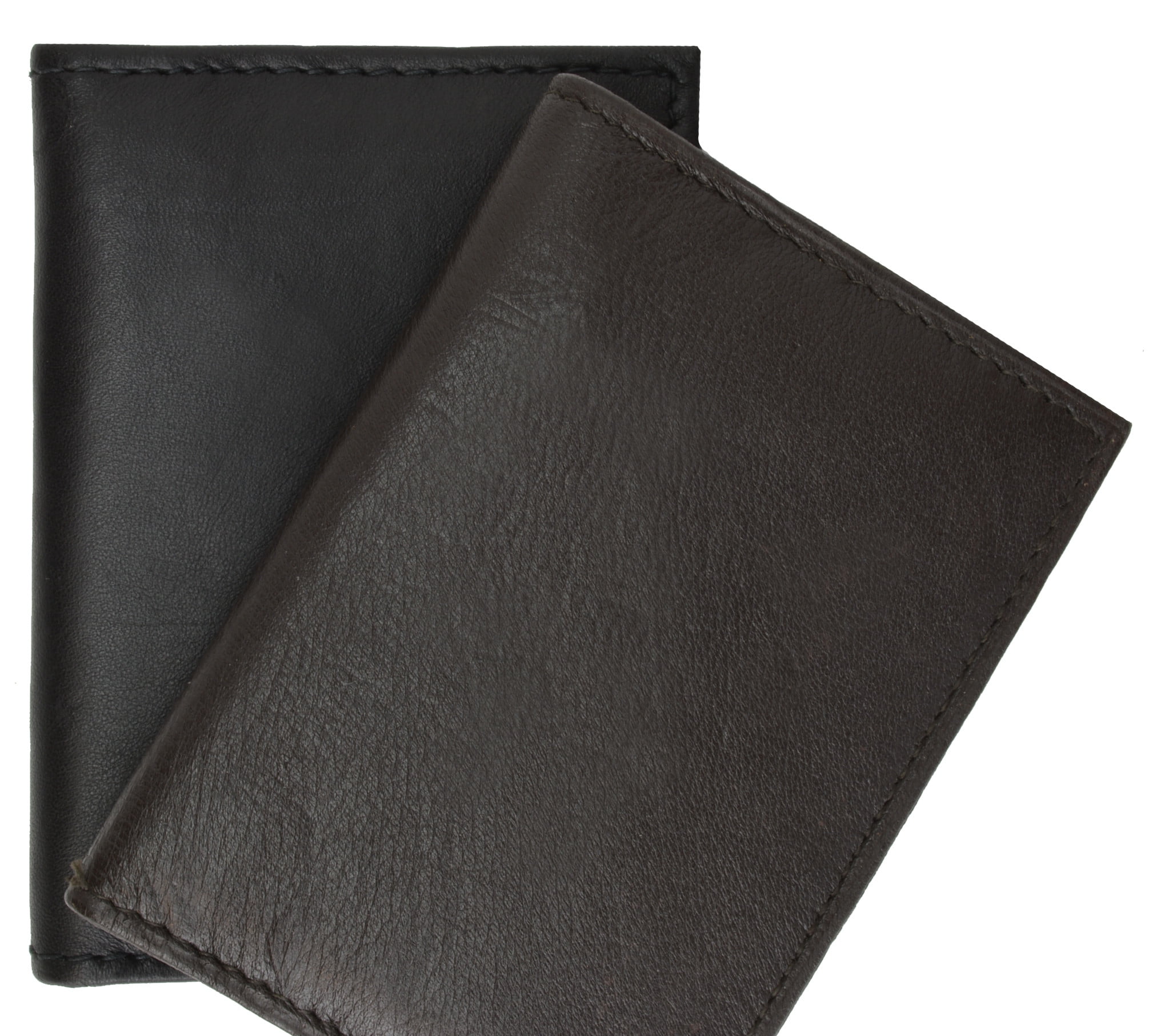 Slim Leather Lambskin Credit Card ID Mini Thin Wallet Holder Bifold 69 (C)  Brown