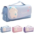 thumbnail image 1 of Estuche para lápices Blue Bear con múltiples compartimentos - Gran capacidad - Diseñado para niñas, mujeres, estudiantes y adultos - Organizador de papelería ER, 1 of 5