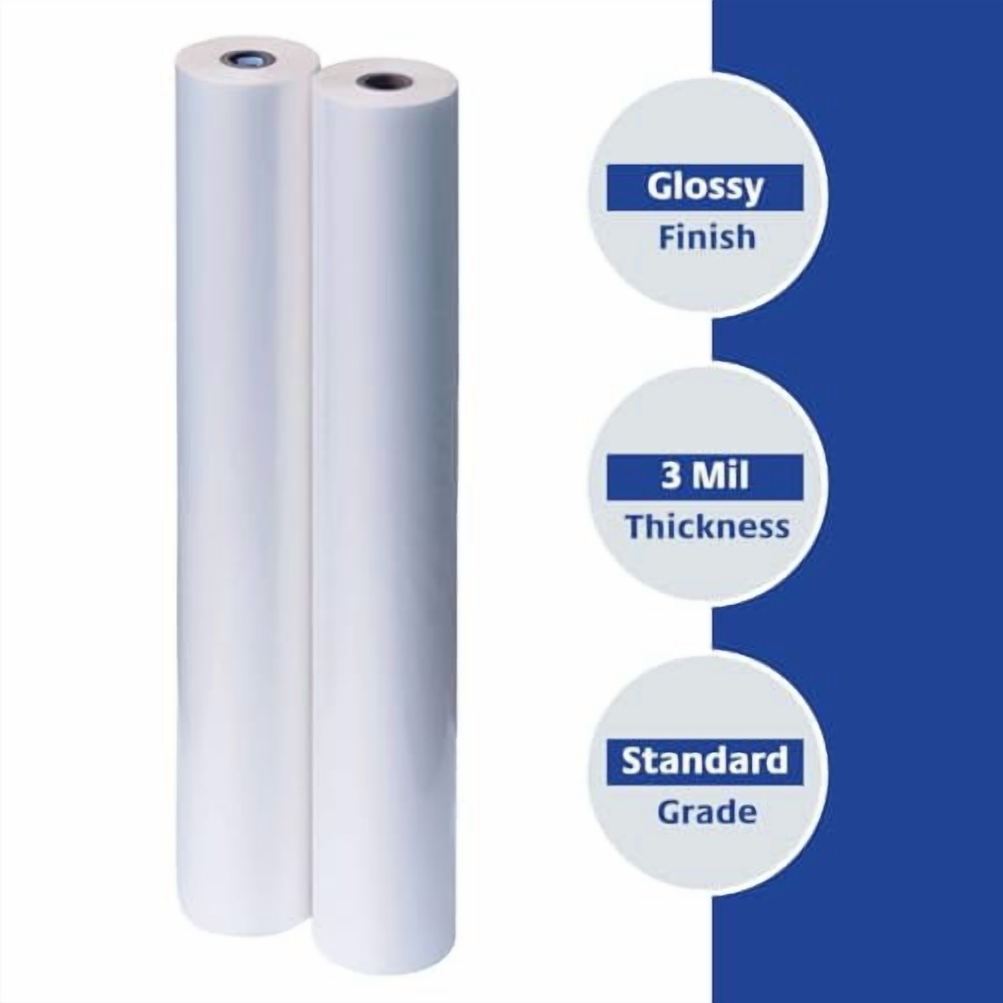 TruLam - 2 Rolls Standard Gloss 3 Mil Clear 27 in. x 250 ft. x 1 in. Core Laminating Film