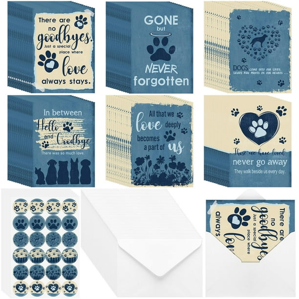 Tarjetas de condolencia para mascotas Geyoga, 36 juegos para perros y gatos con sobres