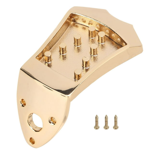 Mandolin Tailpiece, Metal Mandolin Tailpiece Replacement With Screws For 8 String Vaulted Mandolins Gold