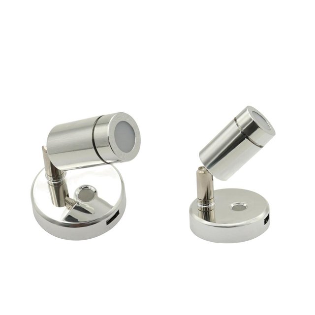 2xSwivel Head Caravan Reading Light USB LED Lámpara de cabecera para autocaravana