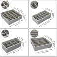 thumbnail image 3 of Juego de 4 organizadores de cajones para ropa interior, cajas de almacenamiento para sujetadores, caja plegable, organizador de guardarropa para calcetines, corbatas (negro)-Negro- Sailing Electrónica, 3 of 5