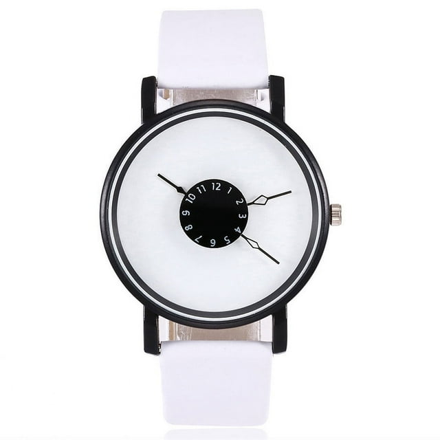 Reloj de cuarzo para mujer, relojes para mujer vansvar Reloj de pulsera analógico con correa de cuero de cuarzo informal para mujer