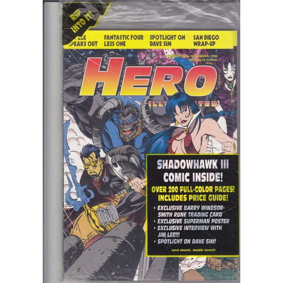 Hero Illustrated Issue #5 (with card) VF ; Warrior Comic Book