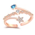 thumbnail image 1 of Guardurnaity Anillo abierto para mujer, nudillo de cristal estético Vintage, regalo de joyería de moda Ropa, zapatos y accesorios Miscelánea Roségold Guardurnaity AP010850-01, 1 of 6