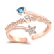 thumbnail image 3 of Qarigey Anillo abierto para mujer, nudillo de cristal estético Vintage, regalo de joyería de moda Ropa, zapatos y accesorios Miscelánea Roségold Qarigey AP010850-01, 3 of 6