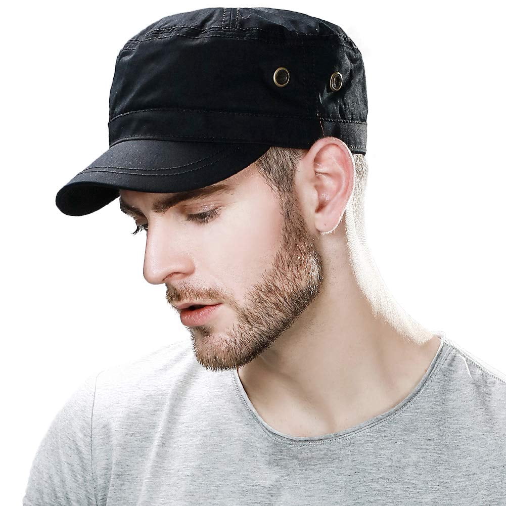 Cadet Army Military Flat Top Baseball Cap - Adjustable Tactical Beanie Style Unisex Hat For Men And Women