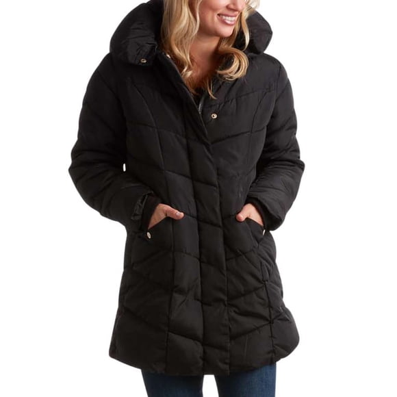 Chaqueta Steve Madden Chevron Puffer para mujer, talla grande