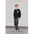thumbnail image 4 of Arshiner Boys Sweatsuit Color Blocking Pullover Sweatshirt and Camouflage Pants Boys Fall Outfits, 4 of 6