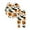 Orange, variant on Tiijoy Boys' Halloween Pajama Set Long Sleeve Top Pants Nightwear Sleepwear, Sizes 2-3T