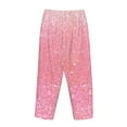 thumbnail image 5 of Haiem Sparkly Pink Glitter Women's Pajama Pants Ultra Lightweight Pjs Bottoms Sleepwear Bottom Pants With Pocket Drawstring-Small, 5 of 7