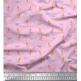 thumbnail image 1 of Soimoi Pink Rayon Fabric Trolley & Bottle Kids Print Fabric by the Yard 56 Inch Wide, 1 of 3