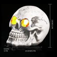 thumbnail image 3 of Halloween Résine Yeux Lumineux Tête de Crâne Accessoires Décoratifs, 3 of 8