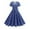 ♘265-Blue, variant on Women's Polka Dot Fashion Strap Slimming Vintage Flared Dress - Relaxed Mini Dress with Classic Pattern