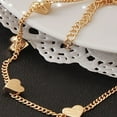 thumbnail image 3 of Ayyufe Gold Jewelry Bracelet Adjustable Simple Gold-toned Love Heart Chain Bracelet for Party, 3 of 7