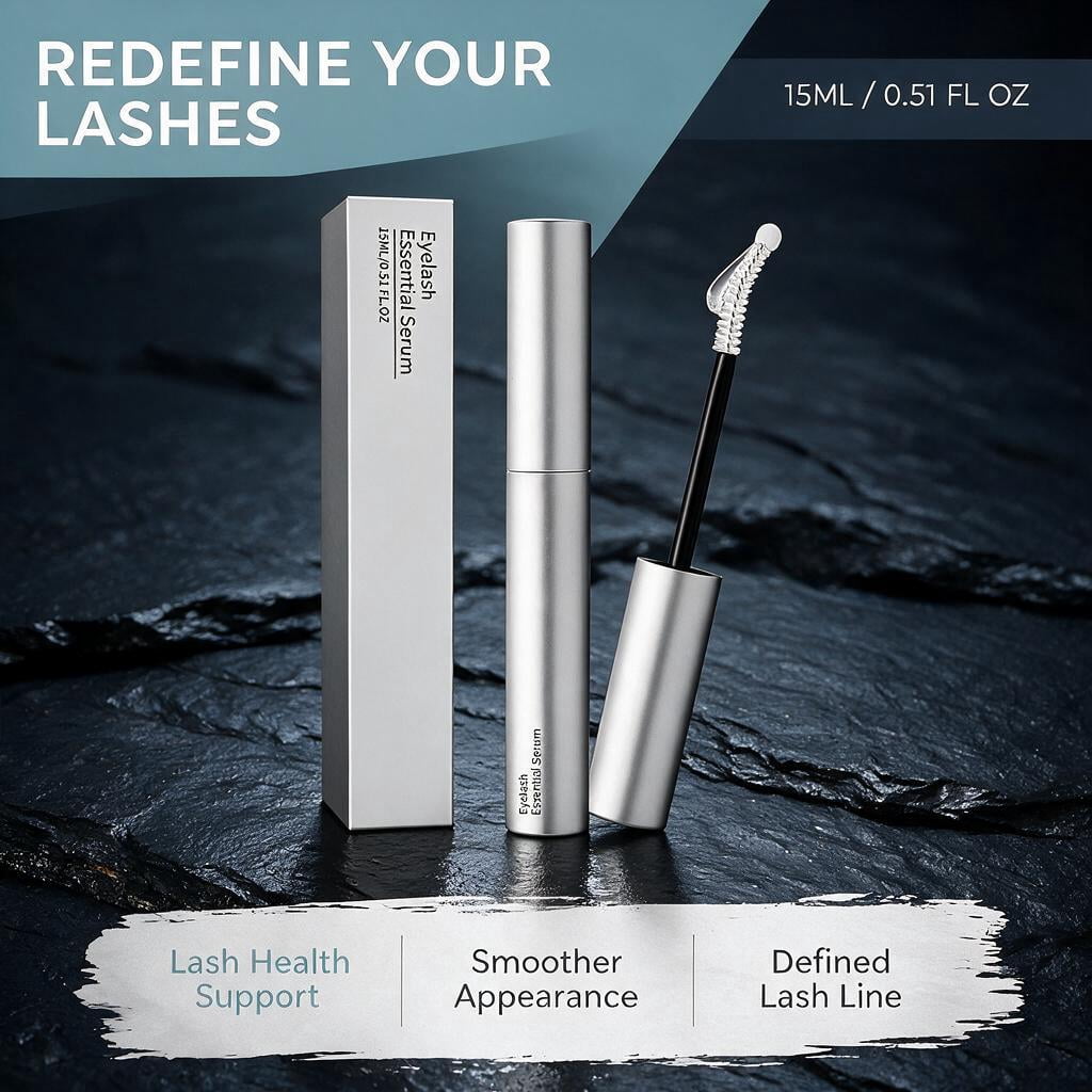 Hanae Korean Lash Serum – Lightweight Daily Eyelash Enhancer for Fuller, Defined Lashes, Easy Precision Application, Nourishing Care for Naturally Beautiful Lashes (3PCS)