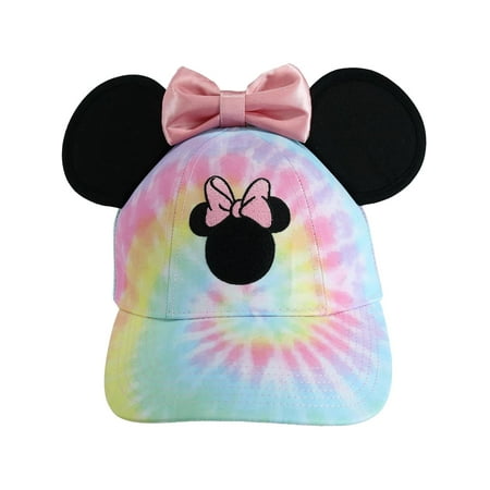 Size one size Disney Women's Minnie Mouse Tie-Dye Baseball Cap with 3D Ears,