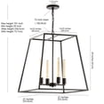 thumbnail image 2 of JONATHAN Y Hutson 4-Light 21" Iron Modern Angled LED Chandelier, Black, JYL9534A, 2 of 7