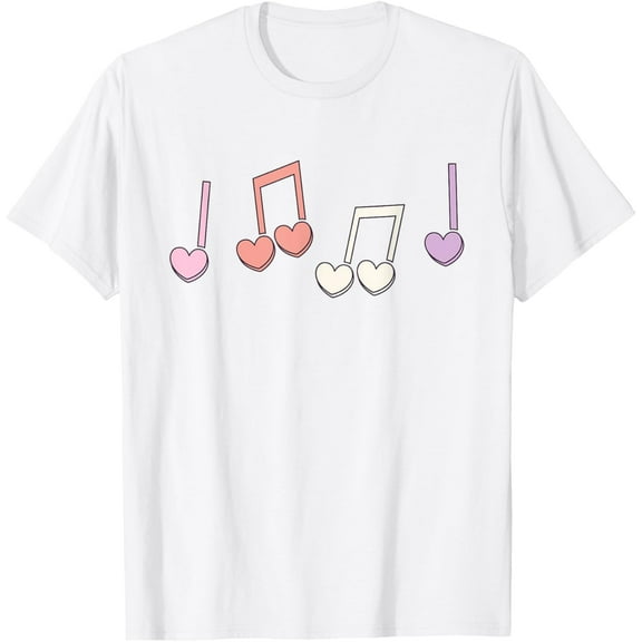 Exquisite and comfortable-Music Heart Music Note Funny Musician Kids Girls Music T-Shirt