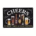 thumbnail image 3 of Letrero de aluminio vintage con texto "Beber cerveza", letrero de metal con alcohol, placas retro para bar, cafetería, club, decoración de pintura, 3 of 5