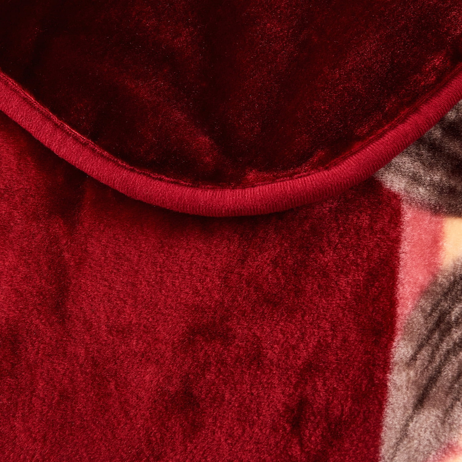 Heavy Thick Fleece Blanket King Size, 9lbs,1 Ply Silky Soft Warm Flower Embossed Raschel Winter Blanket, Minky Soft Plush Blanket for Sofa Bed, 85"x95", Burgundy Floral