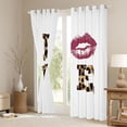 thumbnail image 3 of Homewish Female Men Women Safari Cheetah Print Curtains Pack of 2 (42x84 Each),Brown Red Curtains Blackout,Jungle Wildlife Leopard Print Bedroom Curtains,Luxury Bedroom Decor, 3 of 6