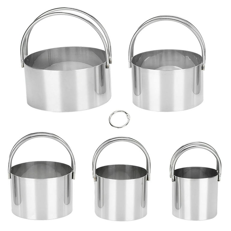 5pcs Biscuit Cutters Set Round Cookie Cutter Stainless Steel