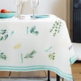 thumbnail image 3 of Summer Green Leaf Table Clothes for Rectangle Tables 60 x 84,Perfect for Kitchen Dinner, Restaurant ,Outdoor Holiday Picnic Table Cover, 3 of 5