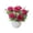 Wine, variant on Bwomeauty Home Decor, Artificial Rose Potted Plants Realistic Fake Flower Arrangement With White Pot Low Maintenance For Home Office Table Centerpiece Living Room And Wedding Decor, Women Gifts
