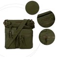 thumbnail image 4 of Montana West Crossbody Bag for Women Soft Washed Leather Multi Pocket Shoulder Purses, Dark Green, 4 of 6