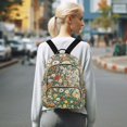 thumbnail image 7 of FORMRS Mini Backpack Purse for Women Quilted Travel Daypack Casual Shoulder Bag, Beige Floral Garden, 7 of 7