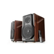 Restored Edifier S3000Pro Audiophile Active Speakers with Bluetooth 5.0 aptX Wireless, USB Audio, Planar Diaphragm Tweeters and 6.5" Woofers - Brown (Refurbished)