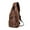 B Brown, variant on Sling Bag for Men, Leisure Hiking Backpack, Solid Color, 6.32x 2.36x 12.61 Inches, PU Material, with USB Charging Port and Earphone Hole, for Hiking Camping Outdoor Traveling
