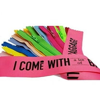 Zipperstop YKK-50 Assorted 4 Inch, 5 Inch, 6 Inch, 7 Inch and 8 Inch Nylon Coil YKK #3 Skirt & Dress Zippers Closed Bottom Made in USA with Customized Ribbon-Crafter's Special, Mixed Color 50 Piece