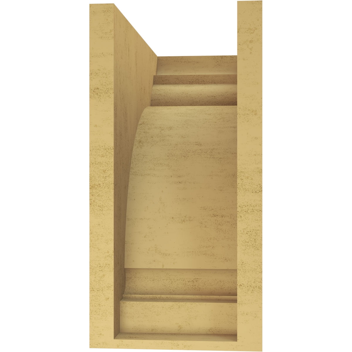 7"W x 14"D x 14"H Classic Hughes Rough Cedar Woodgrain TimberThane Corbel, Primed Tan